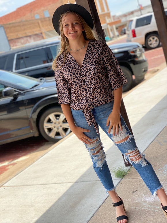 Cheetah Silk Top