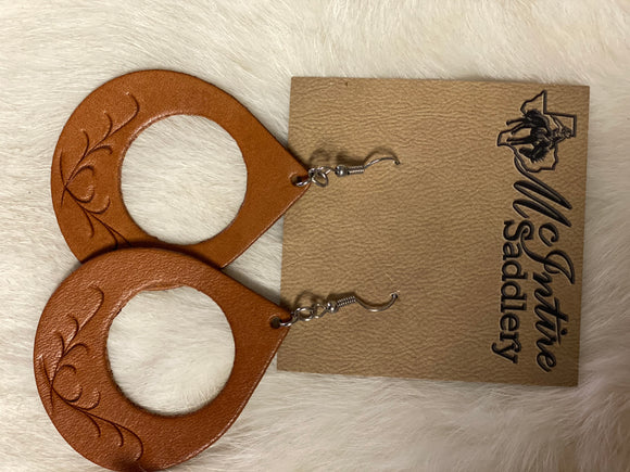 Stamped Leather Earrings