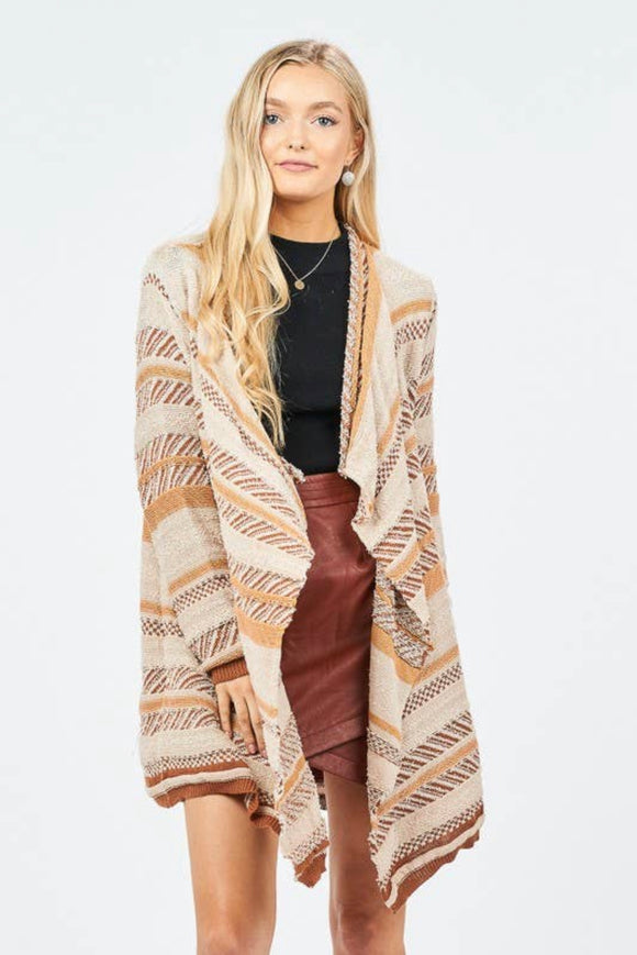 Striped Knit Cardi